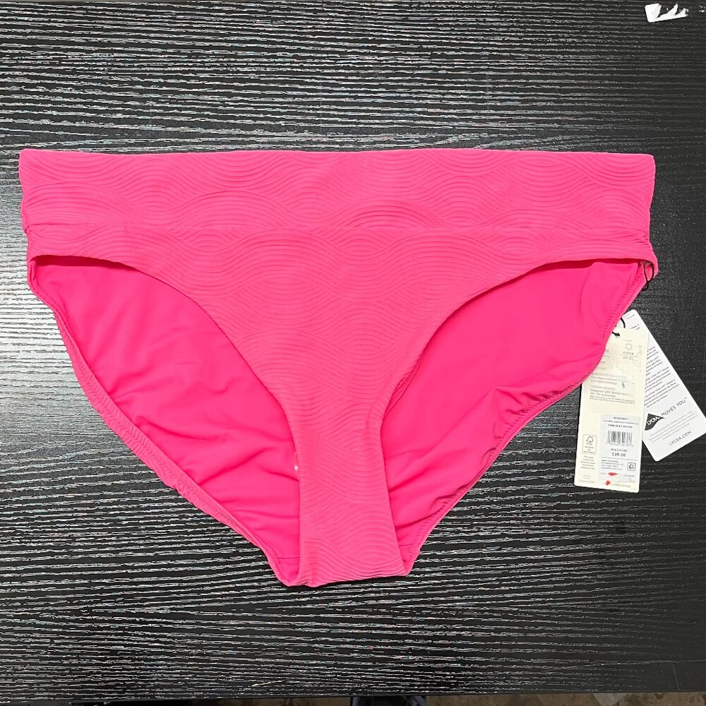 CALIA Women's Mid Rise Wide Banded High Leg Swim Bottoms